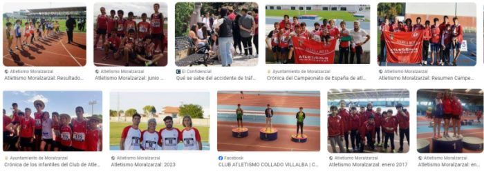 Imagenes de atletas de Moralzarzarl y Collado Villaba de Google Imagenes