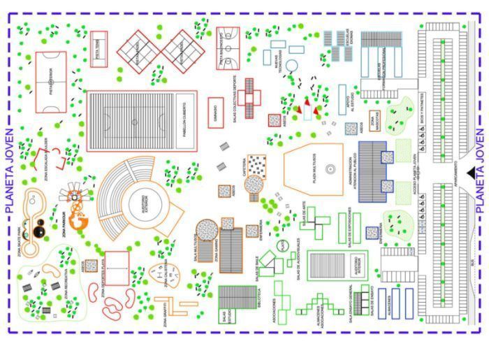 Plano del Proyecto Planeta Joven de moralzarzal