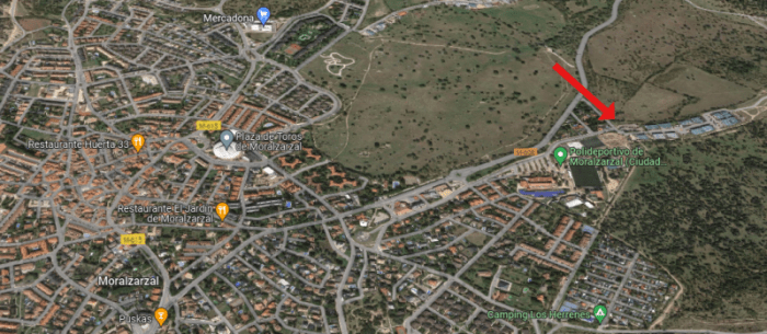 Zona de ubicación del Planeta Joven de Moralzarzal zona el Linar