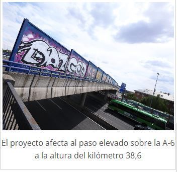 Imagen puente peatonal honorio lozano A6 - Imagen de https://aquienlasierra.es/collado-villalba/