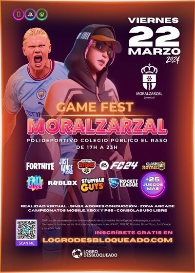 Cartel II Feria del Videojuego Game Party 2024. 22 de marzo en Moralzarzal