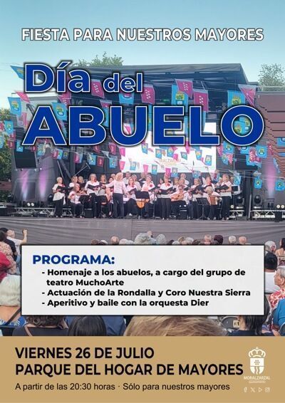 Cartel del día del abuelo en Moralzarzal