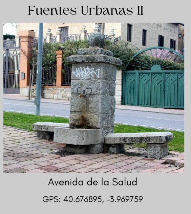 Fuente urbana en la Avenida de la Salud de Moralzarzal