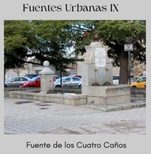 Fuente urbana en la Calle Cuatro Caños de Moralzarzal frente a la Iglesia