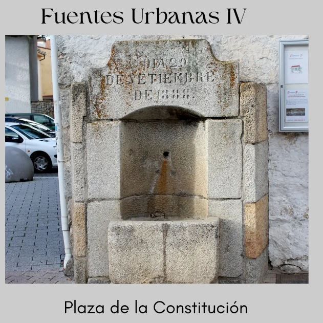 Fuente urbana en la Plaza de la Constitución en Moralzarzal