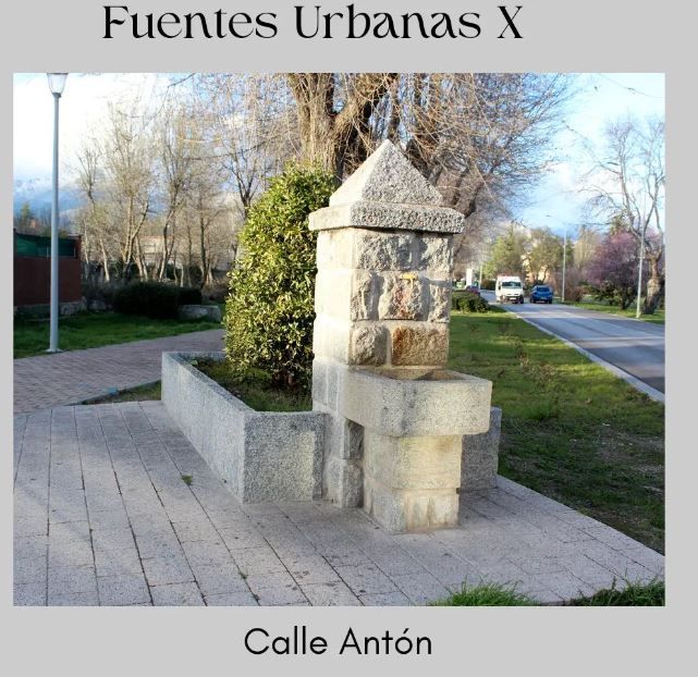 Fuente urbana en la calle Antón de Moralzarzal