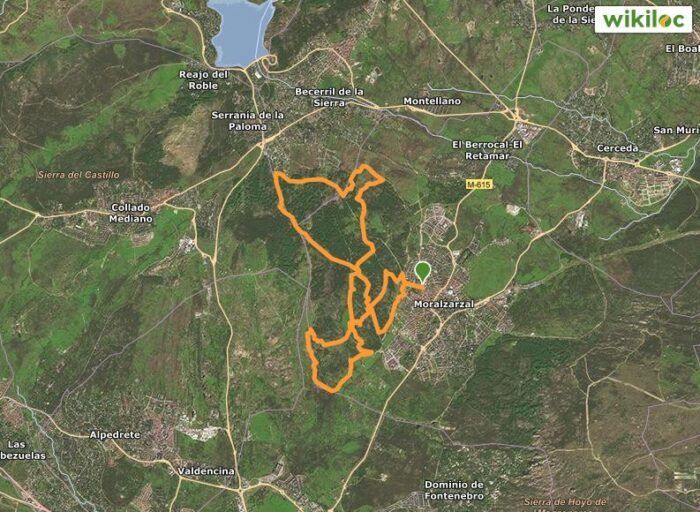 Recorrido largo en Moraltrail Race en Moralzarzal