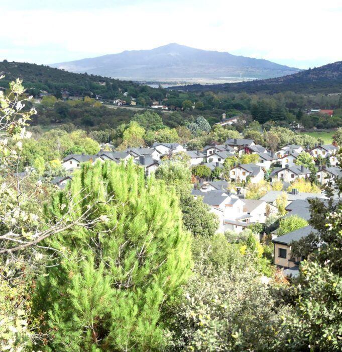 Vista de los tejados desde el parque de El Boalo