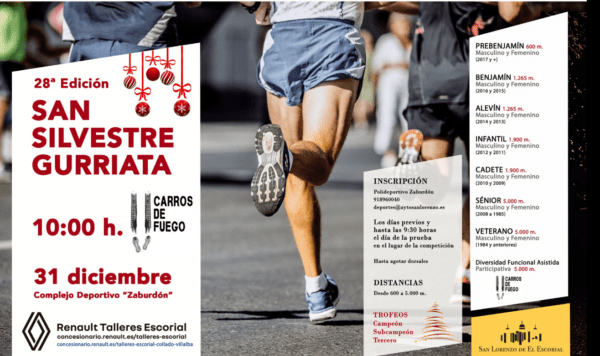 Cartel de La San Silvestre de San Lorenzo del Escorial