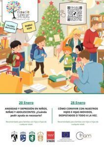 Cartel Espacio para familias Moralzarzal enero de 2025