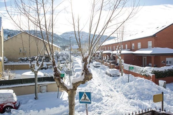 Nevada Filomena en Moralzarzal