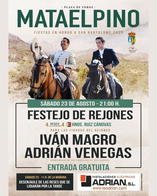 Festejo de Rejones en Mataelpino 2025