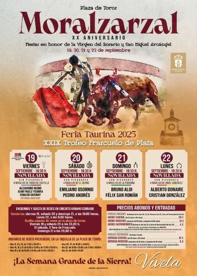 Cartel Taurino de las fiestas de Moralzarzal 2025