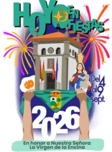 Cartel oficial de las Fiestas Patronales 2026 de Hoyo de Manzanares en honor a la Virgen de la Encina, del 4 al 9 de septiembre