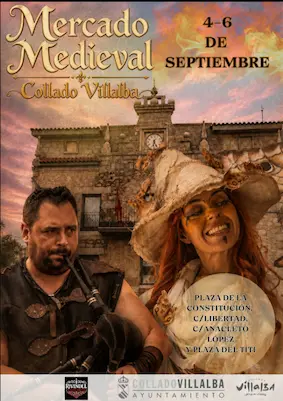 Cartel oficial del Mercado Medieval de Collado Villalba 2026, del 4 al 6 de septiembre en el casco antiguo